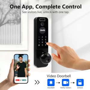 3D Face Recognition Smart Door Lock with Camera & Remote App Control