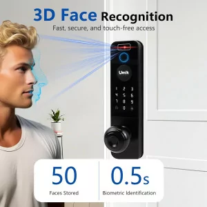 3D Face Recognition Smart Door Lock with Camera & Remote App Control