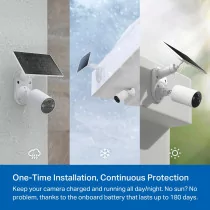 Tapo SolarCam C402 Kit - Wireless 1080P Outdoor Battery Camera with Solar Panel