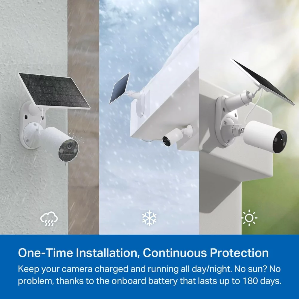 Tapo SolarCam C402 Kit - Wireless 1080P Outdoor Battery Camera with Solar Panel