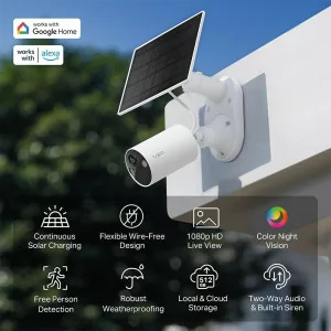 Tapo SolarCam C402 Kit - Wireless 1080P Outdoor Battery Camera with Solar Panel
