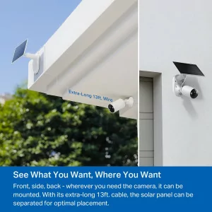 Tapo SolarCam C402 Kit - Wireless 1080P Outdoor Battery Camera with Solar Panel