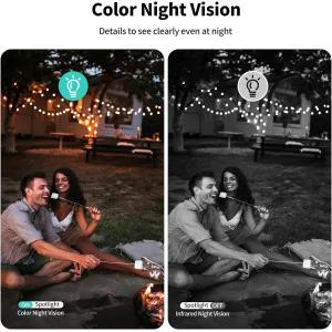 Wireless 2K Outdoor & Indoor Security Cameras, AI Motion, Color Night Vision, 2-Pack