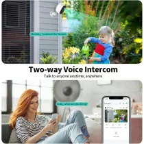 Wireless 2K Outdoor & Indoor Security Cameras, AI Motion, Color Night Vision, 2-Pack