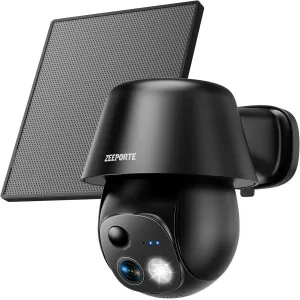 Solar Wireless Security Cameras 2K Pan/Tilt 360° AI Motion Detection