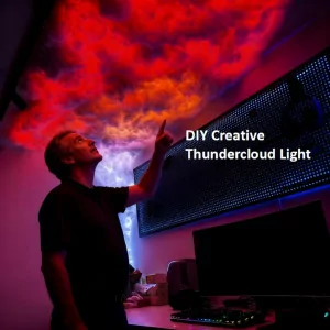 Smart 3D Thundercloud LED Light – Color Sync, DIY Cloud Decor for Room