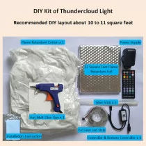 Smart 3D Thundercloud LED Light – Color Sync, DIY Cloud Decor for Room