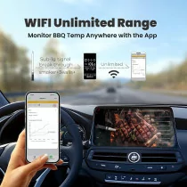 Smart WiFi Meat Thermometer - Unlimited Range, Accurate ±0.5°F, App-Control
