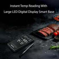 Smart WiFi Meat Thermometer - Unlimited Range, Accurate ±0.5°F, App-Control