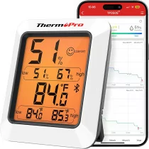 ThermoPro TP350 Bluetooth Hygrometer & Thermometer for Indoor & Greenhouse