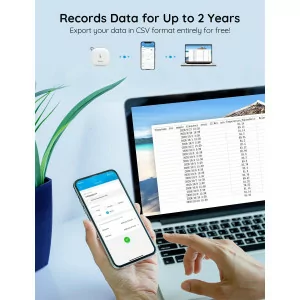 Govee Smart Thermometer Hygrometer with WiFi & App Alerts - 2 Yr Data Storage