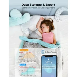 Govee Smart Thermometer Hygrometer with WiFi & App Alerts - 2 Yr Data Storage