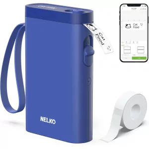 Nelko P21 Bluetooth Label Maker - Wireless Mini Printer with Tape