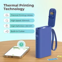 Imprimante Étiquettes Bluetooth Nelko P21 Sans Fil Bleu