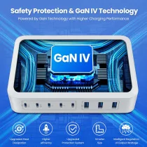 Chargeur USB-C 415W 8 Ports GaN IV, Double PD 100W Rapide