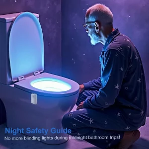 Chunace Toilet Bowl Night Light – 16 Color LED Motion Sensor Gift 2025