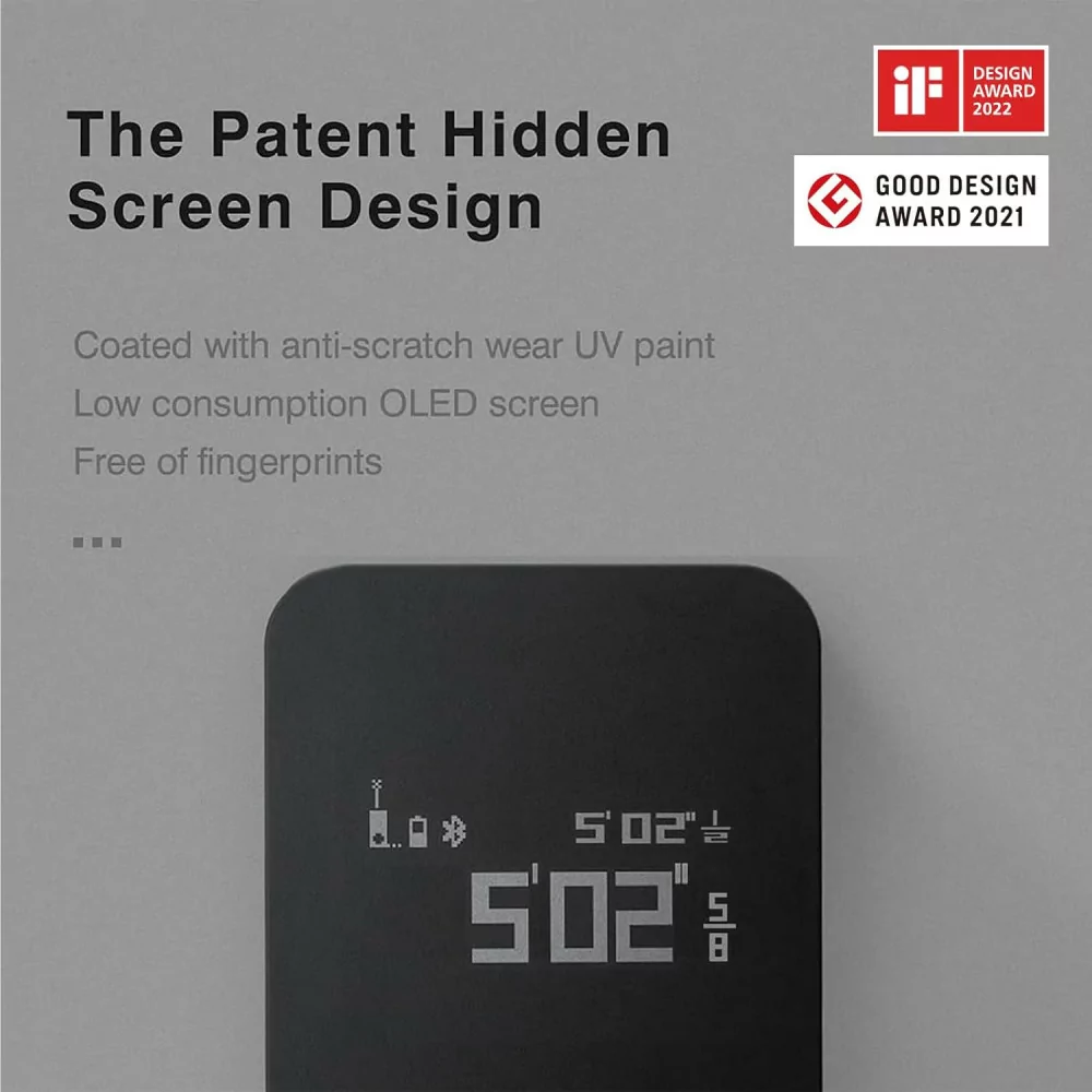 HOTO 98Ft Laser Measure, USB-C Rechargeable, OLED Display, Accurate ±2mm