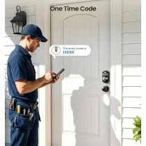 Veise Matte Black Keyless Entry Door Lock with Backlit Keypad & Knobs