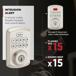 Kwikset Powerbolt 250 Satin Nickel Keypad Deadbolt with Auto-Lock