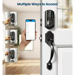 Veise VE06-H Smart Front Door Lock, Keyless Entry, Touchscreen Keypad