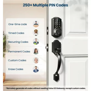Veise VE06-H Smart Front Door Lock, Keyless Entry, Touchscreen Keypad