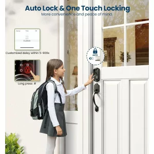 Veise VE06-H Smart Front Door Lock, Keyless Entry, Touchscreen Keypad