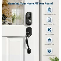 Veise VE06-H Smart Front Door Lock, Keyless Entry, Touchscreen Keypad