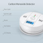 Carbon Monoxide Detector Battery Powered with LCD Display, Sensitive Sensor & Sound Alarm for Home & Kitchen