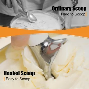 Heated Ice Cream Scoop – Rechargeable Electric Scooper up to 158°F