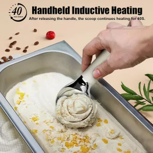 Heated Ice Cream Scoop – Rechargeable Electric Scooper up to 158°F