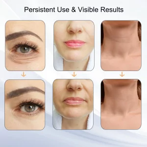 Portable Face & Neck Massager with 7 Color LED Lights for Skin Care