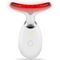 Portable Face & Neck Massager with 7 Color LED Lights for Skin Care