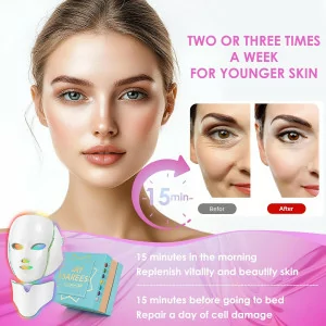 7-in-1 LED Red Light Therapy Face Mask for Skin Care - Perfect Gift