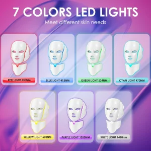 7-in-1 LED Red Light Therapy Face Mask for Skin Care - Perfect Gift