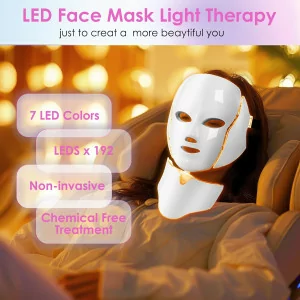 7-in-1 LED Red Light Therapy Face Mask for Skin Care - Perfect Gift