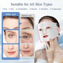 Rechargeable 7-Color Red Light Therapy Mask for Face - Anti-Aging & Wrinkle Reduction