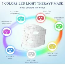 Rechargeable 7-Color Red Light Therapy Mask for Face - Anti-Aging & Wrinkle Reduction