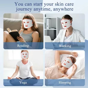 Rechargeable 7-Color Red Light Therapy Mask for Face - Anti-Aging & Wrinkle Reduction