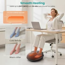 Nekteck Shiatsu Foot Massager with Heat - Deep Kneading & Air Compression