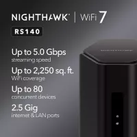 NETGEAR Nighthawk WiFi 7 RS140 - 5 Gbps, 80 Appareils