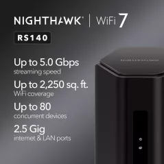 NETGEAR Nighthawk WiFi 7 RS140 - 5 Gbps, 80 Appareils