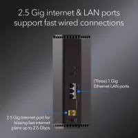 NETGEAR Nighthawk Routeur WiFi 7 Dual-Bande RS140 - Vitesse 5 Gbps, Couvre 2250 pi², 80 Appareils, Port 2.5 Gb