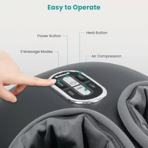 Nekteck Shiatsu Foot Massager with Heat - Deep Kneading & Air Compression