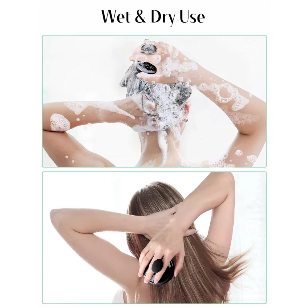 HEETA Scalp Massager & Silicone Shampoo Brush for Hair Growth & Care