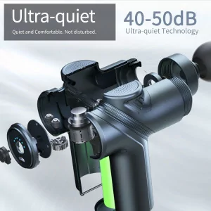 Portable Deep Tissue Massage Gun with Silent Motor & 4 Heads – Relaxation Gift