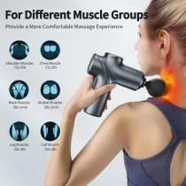 Portable Deep Tissue Massage Gun with Silent Motor & 4 Heads – Relaxation Gift