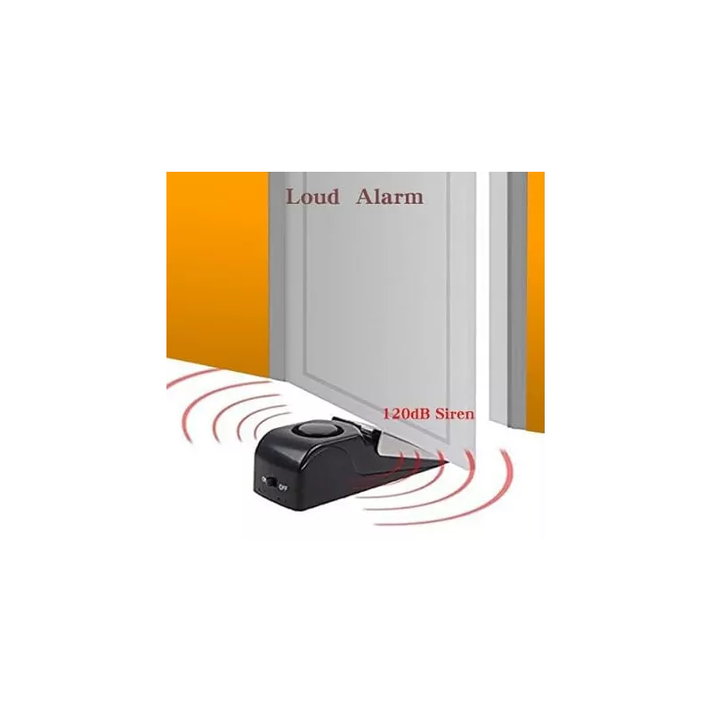 Alarme Arrêt Porte EMDMAK 120dB - Lot de 2 Noir