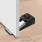 EMDMAK Alarme Arrêt de Porte 120DB - 2 Pièces - Sécurité Maison & Voyage (Noir)