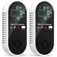 Détecteurs de Monoxyde de Carbone 4-en-1, Pack 2 pour Maison