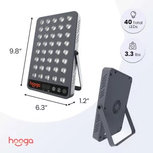 Hooga HG200 Red & Near Infrared LED Panel 660nm & 850nm with Timer